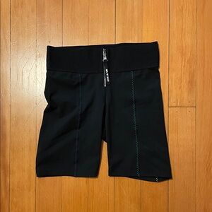 NB x STAUD Black Cycling Shorts with Multi-Color Stitch Detail